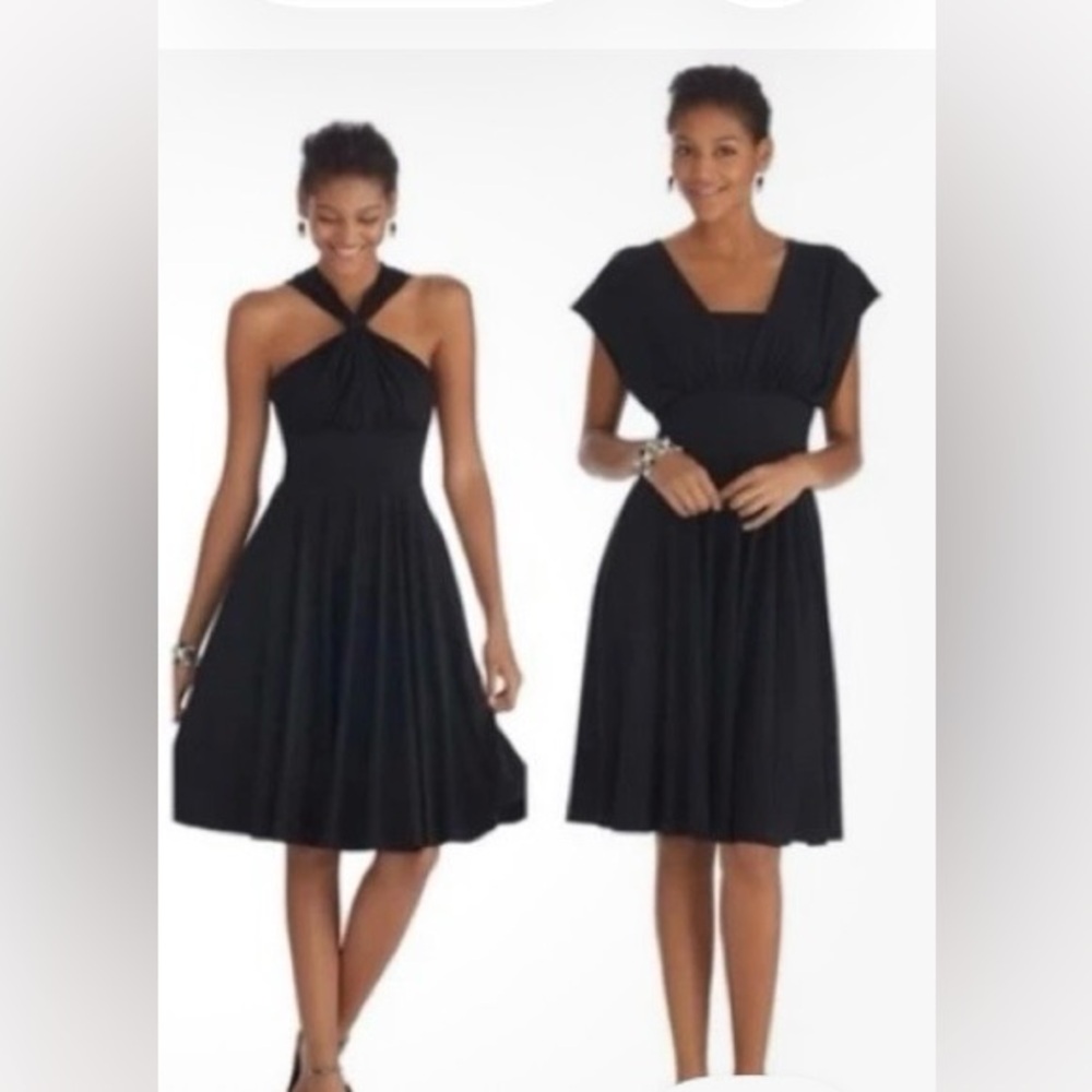 White House Black Market Black Convertible Cocktail Dress - Picture 10 of 11